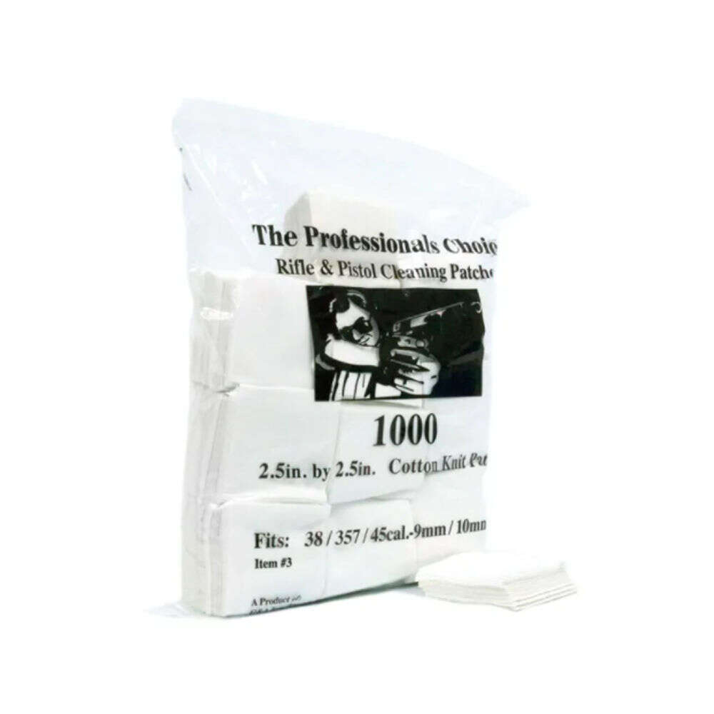 Cleaning Equipment The Professionals Choice 4.50" CTTN KNIT SQ 38/357/9MM 25X25 1000PK